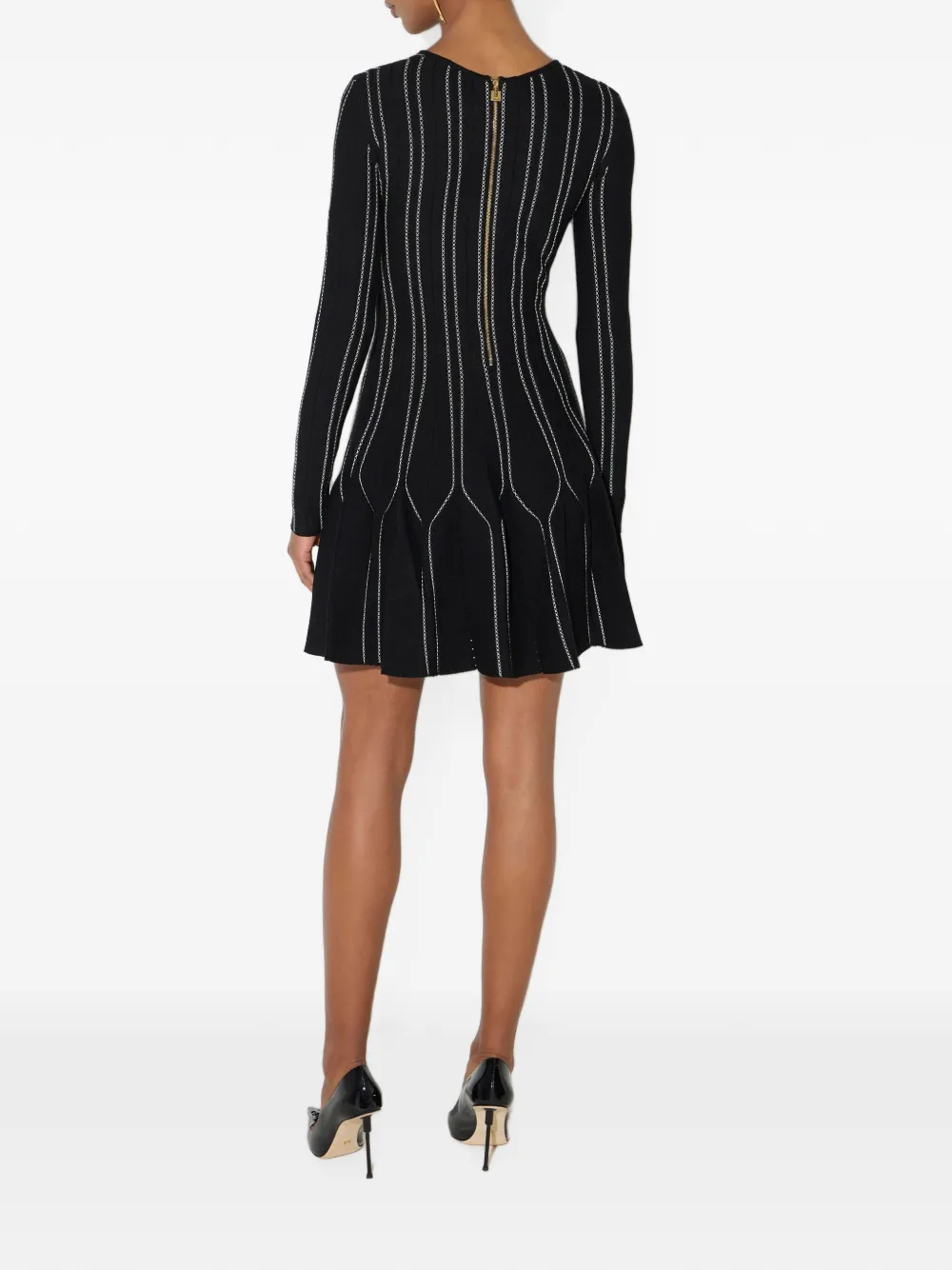 Elisabetta Franchi Origami mini-jurk van gebreid materiaal Zwart