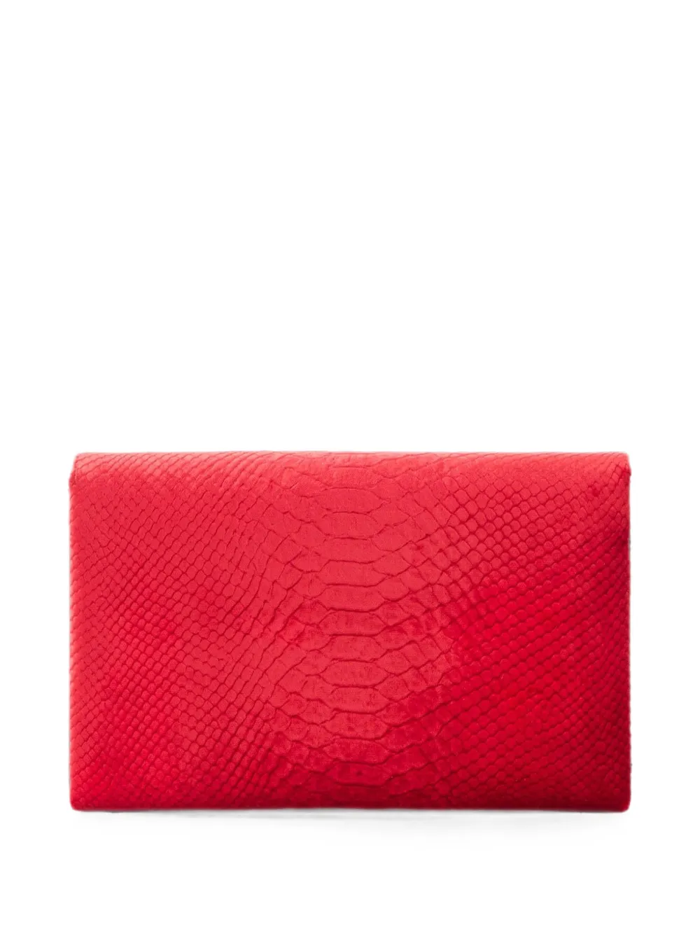 Elisabetta Franchi Fluwelen schoudertas met krokodillen-print Rood