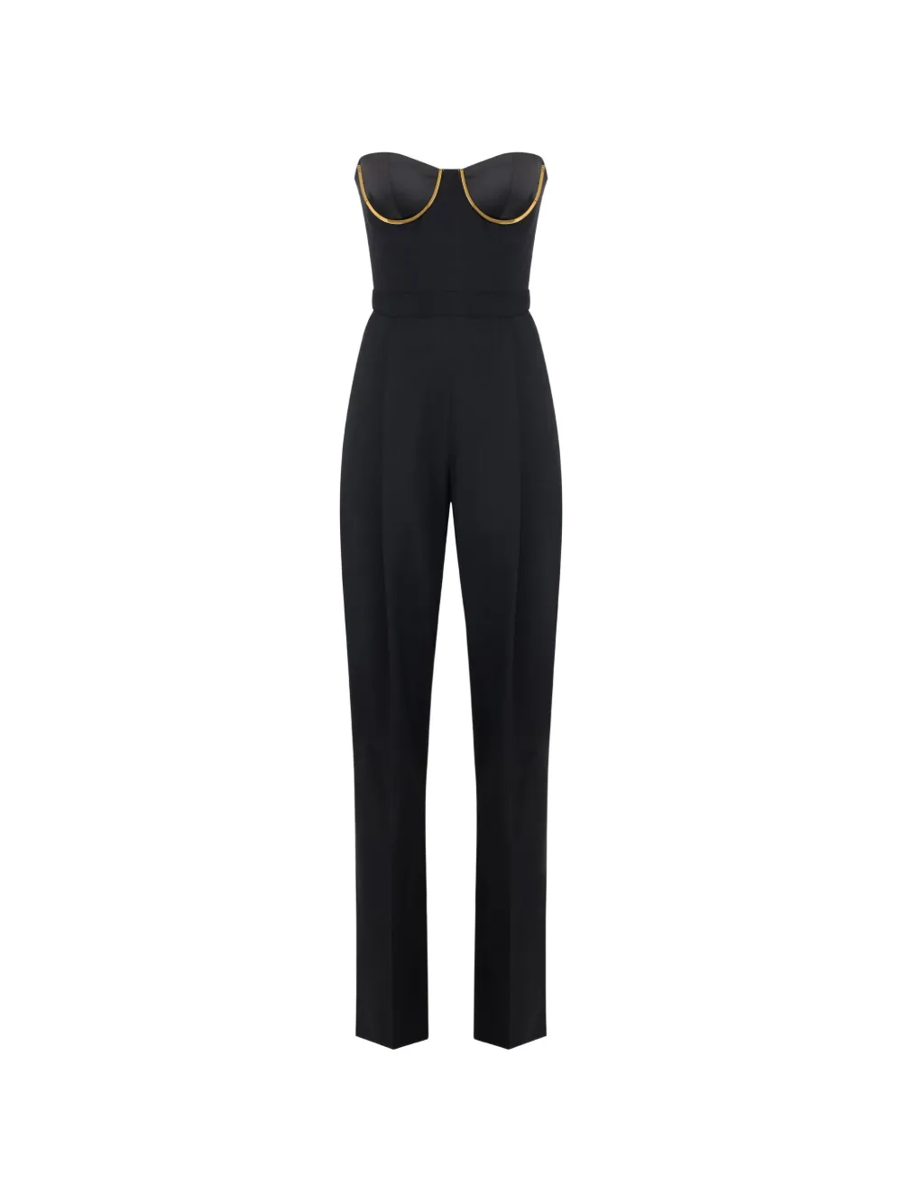 Elisabetta Franchi jumpsuit in gabardine fabric with jewel cups