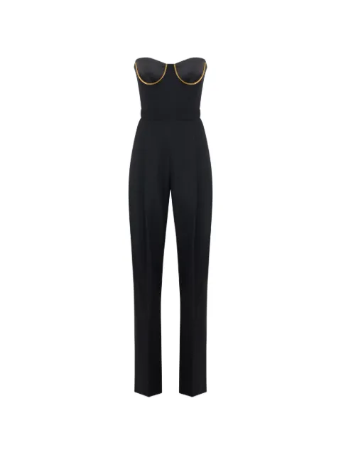 Elisabetta Franchi jumpsuit in gabardine fabric with jewel cups