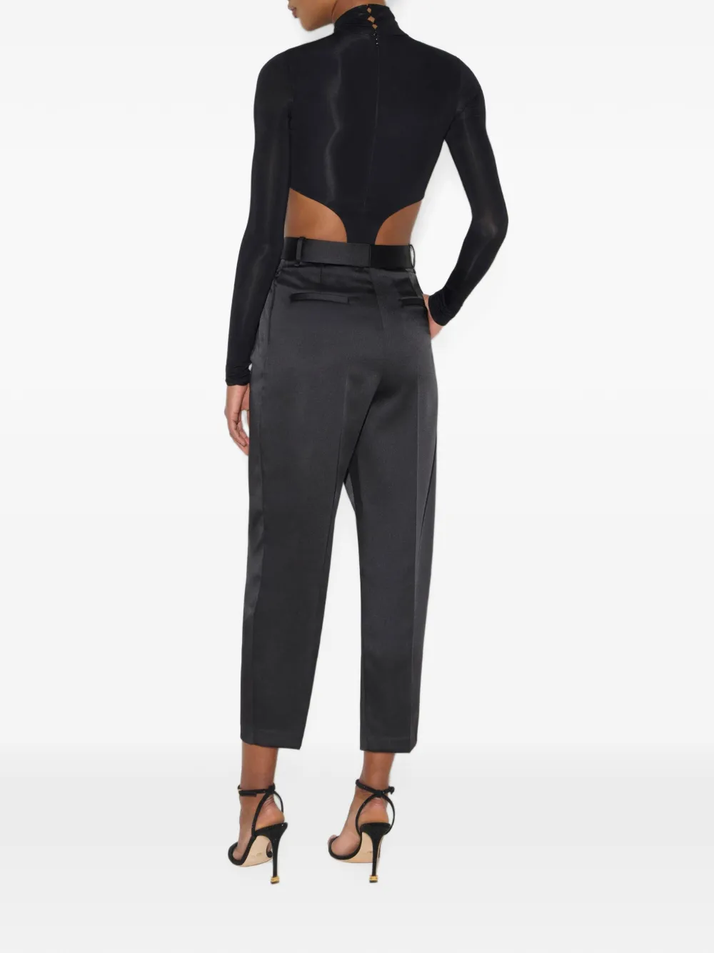 Elisabetta Franchi Body van crêpe jersey met verfraaid detail Zwart