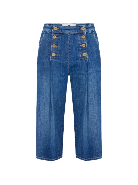 Elisabetta Franchi 排扣牛仔百慕大短裤