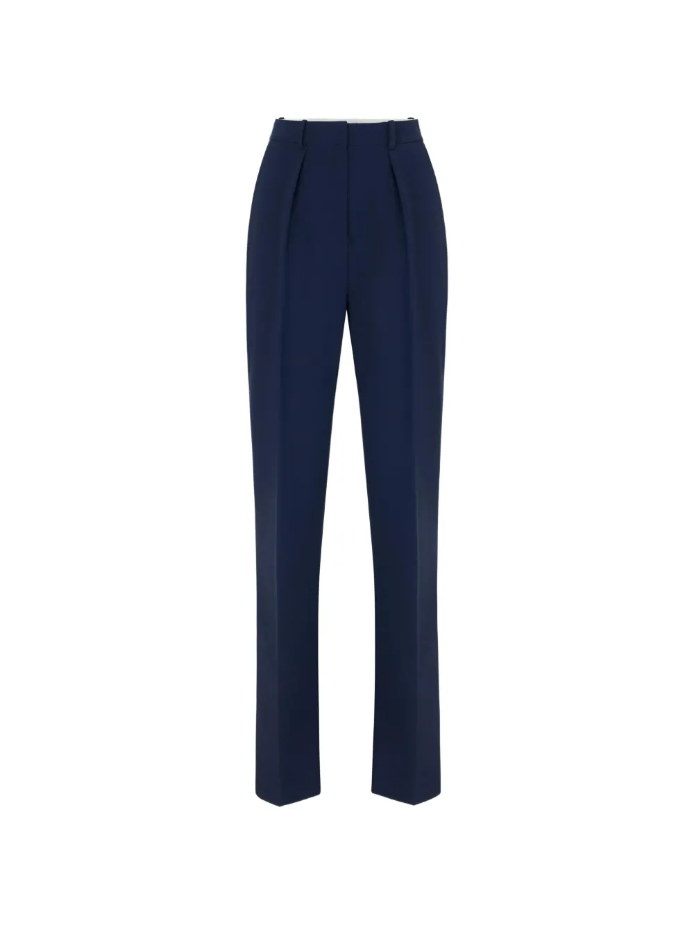 Elisabetta Franchi Lightweight Crêpe Fabric Trousers In Blau