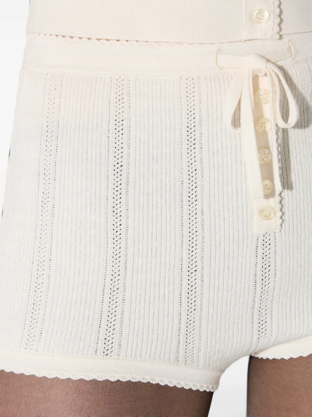 Elisabetta Franchi Opengebreide slip Beige
