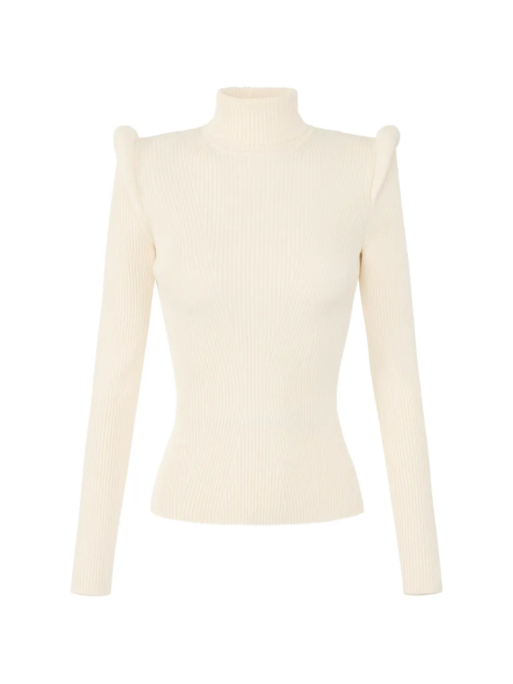 Elisabetta Franchi Top a collo alto con dettagli tridimensionali - Toni neutri