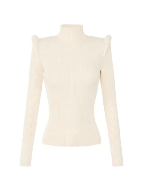 Elisabetta Franchi knit turtleneck top with 3D details
