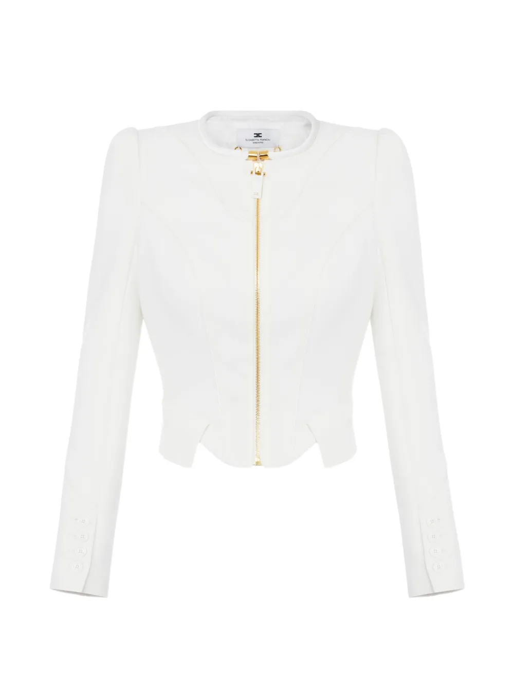 Elisabetta Franchi jacket in double-layer crêpe and satin fabrics