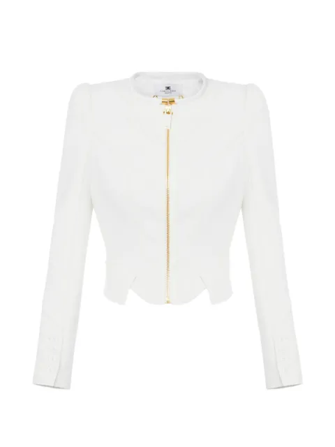 Elisabetta Franchi jacket in double-layer crêpe and satin fabrics