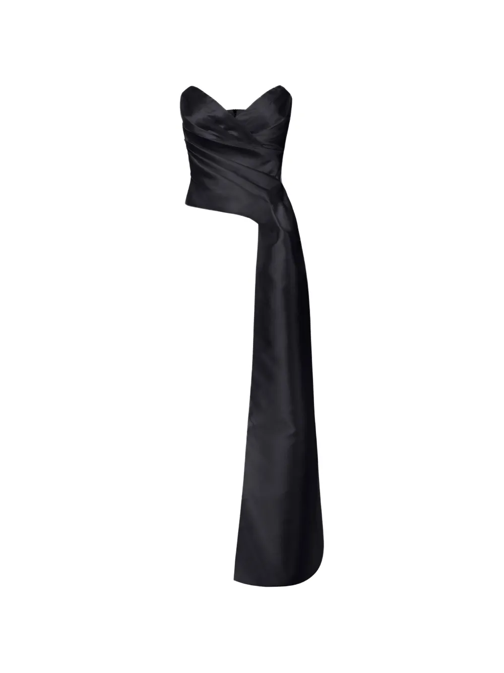 Elisabetta Franchi Gazar top with tail-like panel - Nero