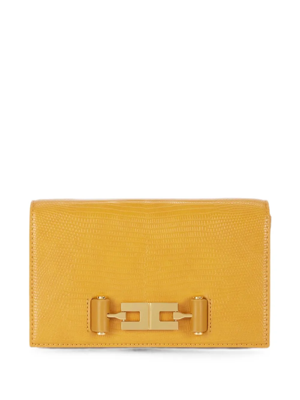 Elisabetta Franchi Borsa a spalla con catena groumette - Giallo