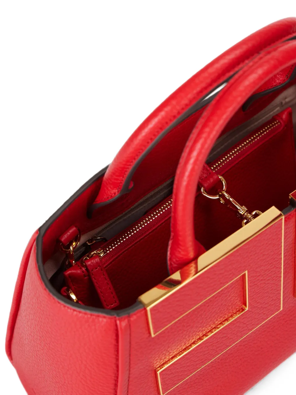 Elisabetta Franchi Shopper met logo Rood