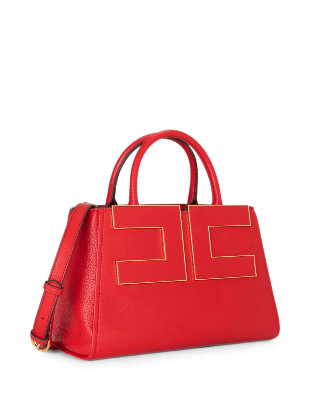 Elisabetta Franchi Shopper met logo Rood