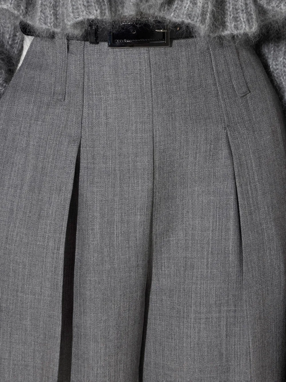 Elisabetta Franchi Plooibroek met ceintuur Grijs