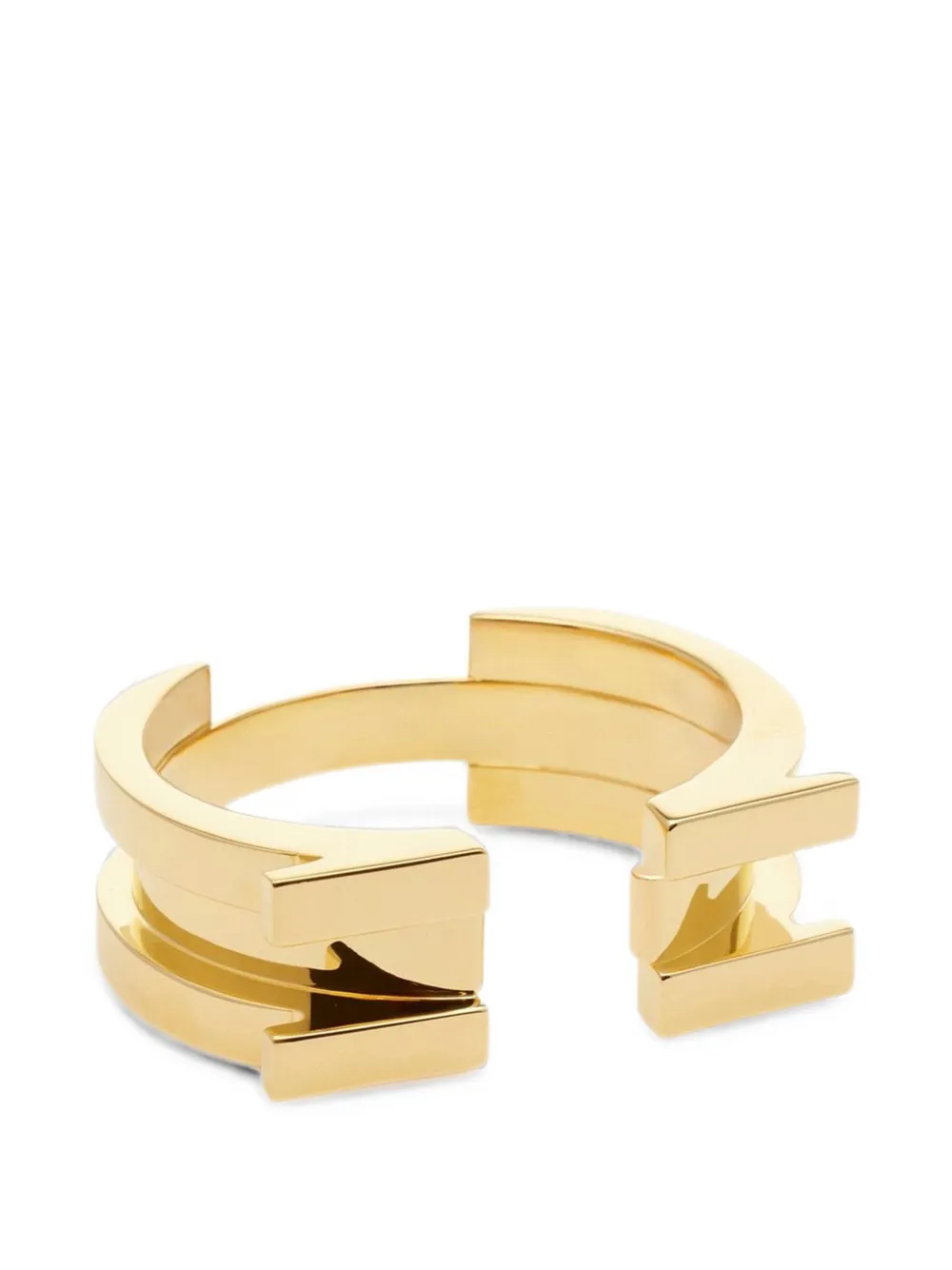 Elisabetta Franchi Bracciale rigido con logo - Oro