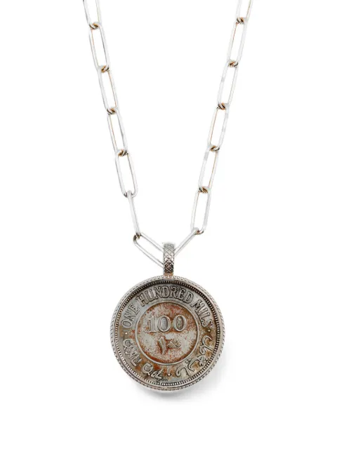 Zamani Jewelry collar de eslabones con colgante de moneda