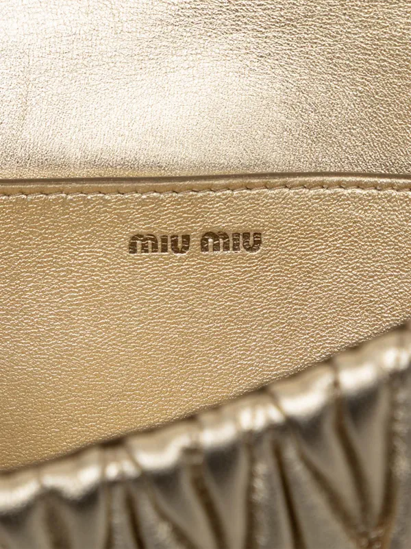 Miu Miu Pre-Owned 2010-2026 Metallic Matelasse Nappa Crystal