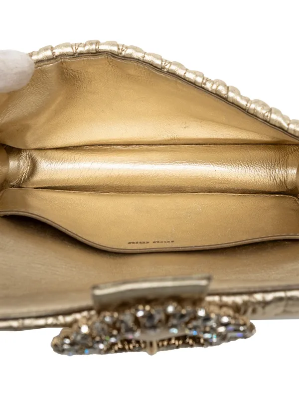 Miu Miu Pre-Owned 2010-2026 Metallic Matelasse Nappa Crystal