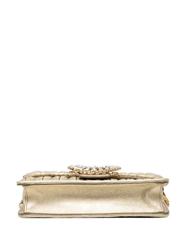 Miu Miu Pre-Owned 2010-2026 Metallic Matelasse Nappa Crystal