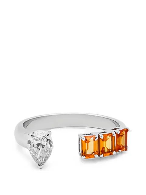 Almas Alaniqa Jewellery anillo abierto con diamante