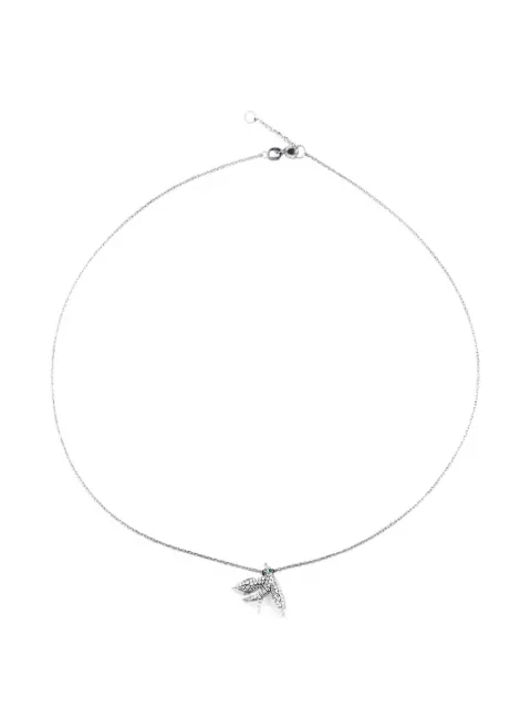 Adelya Jewellery bird diamond necklace
