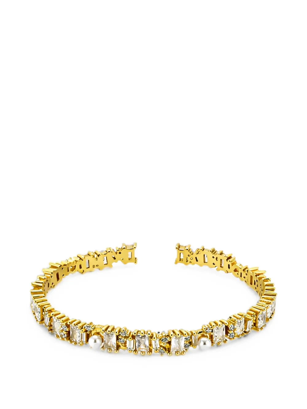 Velora Vie Bracciale rigido con perle e zircone - Oro