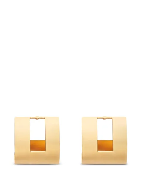 Elisabetta Franchi aretes curvos con logo