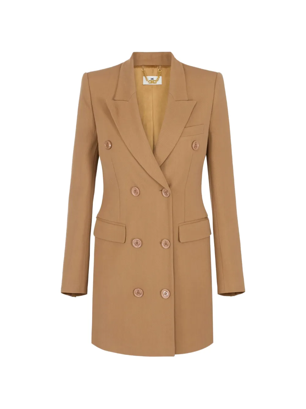 Elisabetta Franchi Gabardine jurk Beige