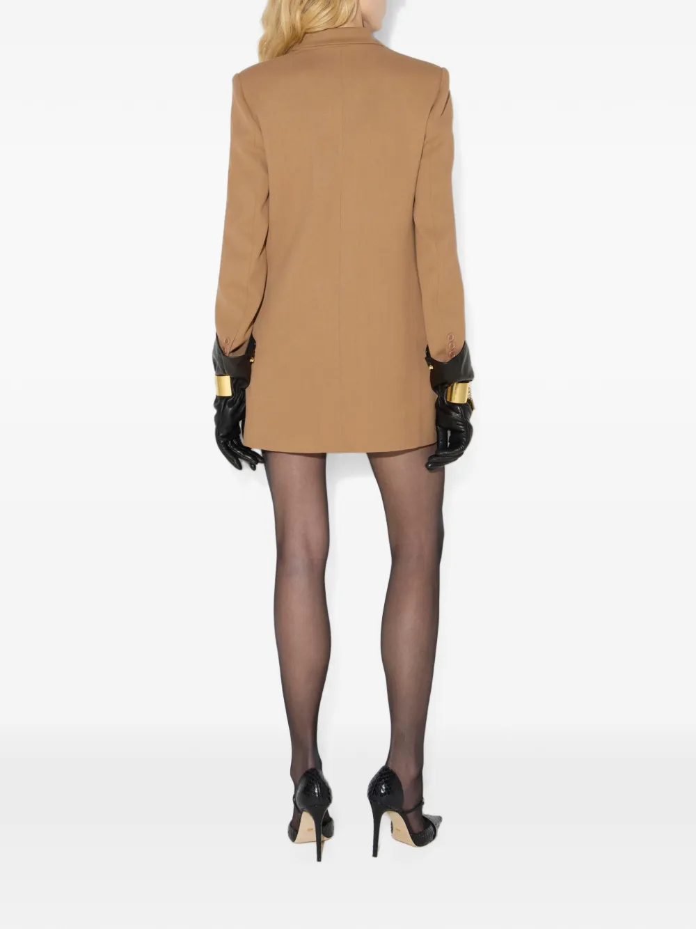 Elisabetta Franchi Gabardine jurk Beige