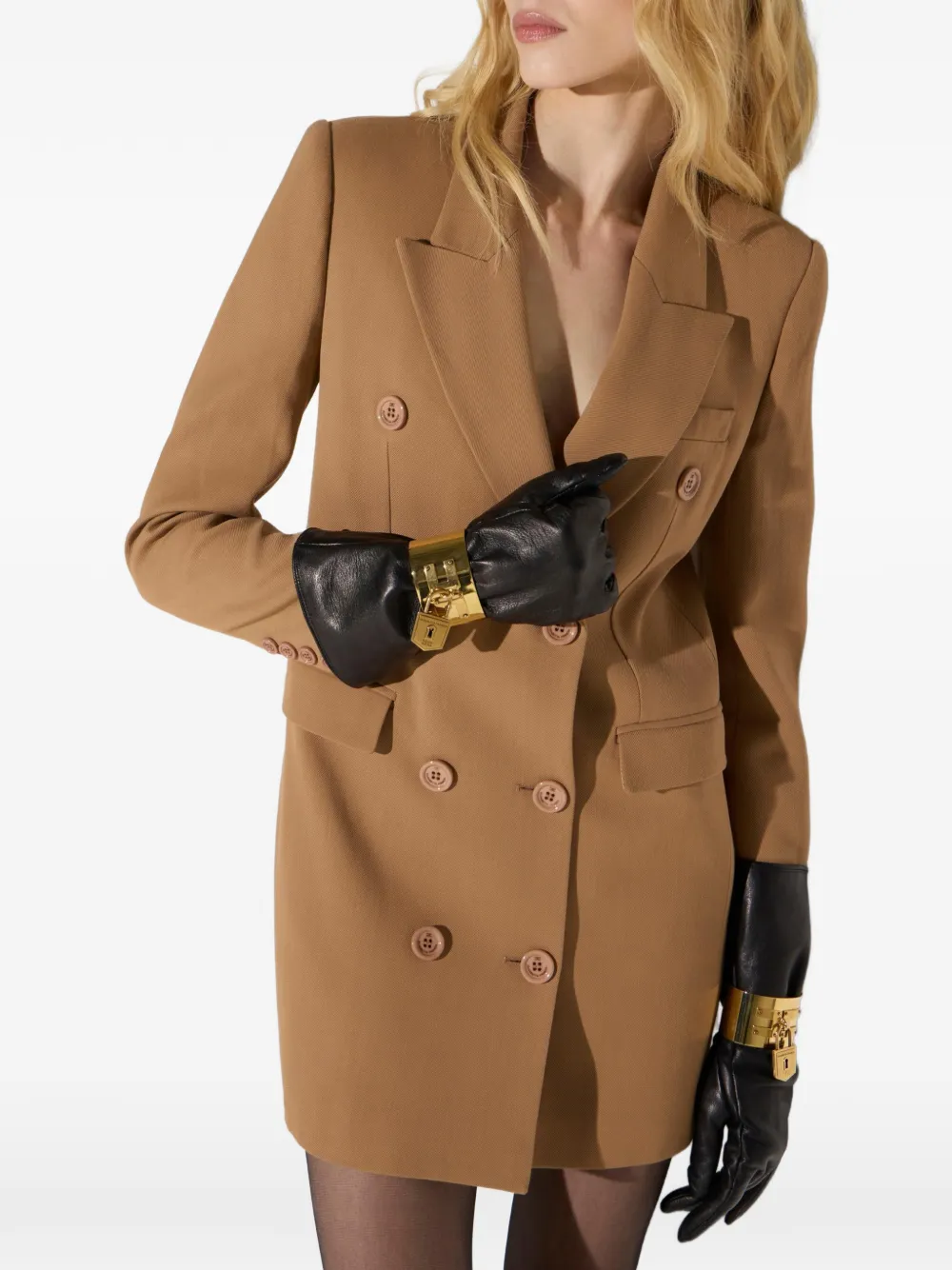 Elisabetta Franchi Gabardine jurk Beige