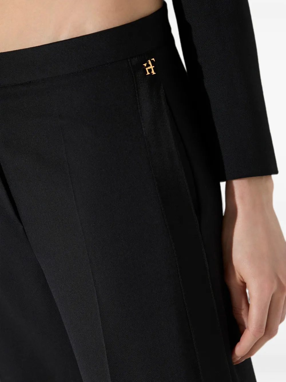 Elisabetta Franchi Broek van gabardine Zwart