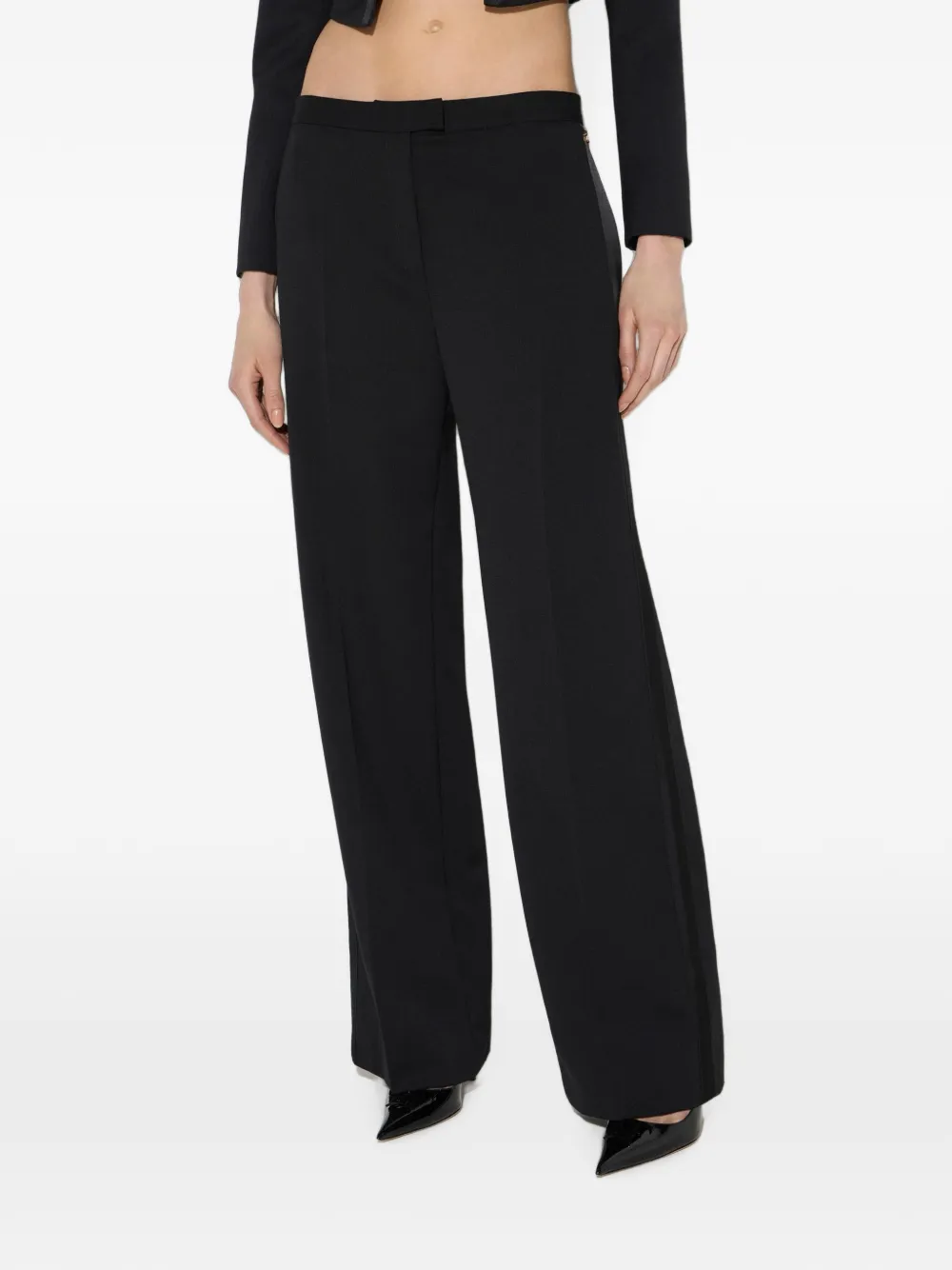 Elisabetta Franchi Broek van gabardine Zwart