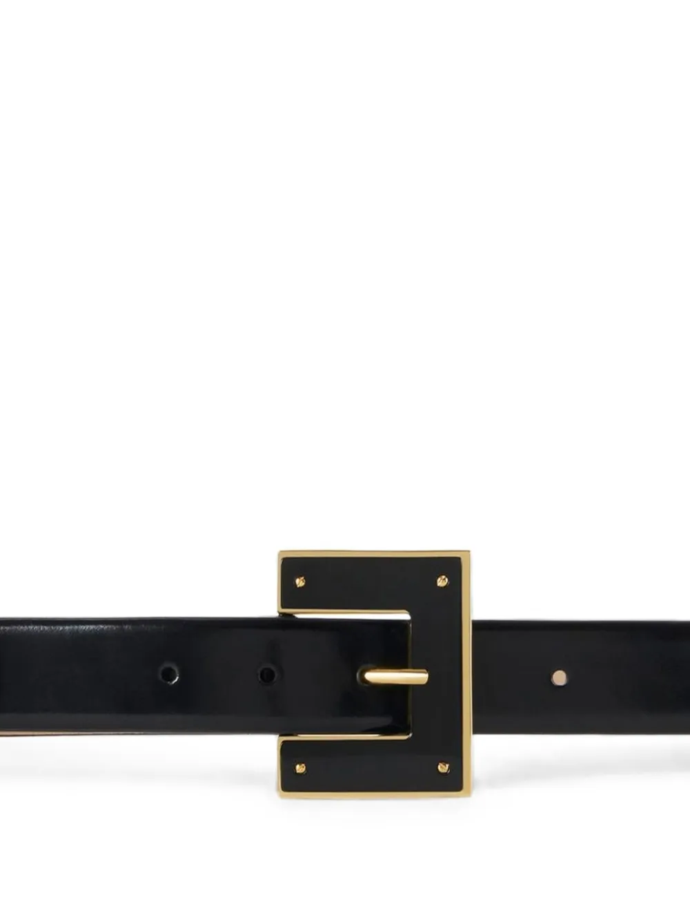 Elisabetta Franchi Leren riem Zwart
