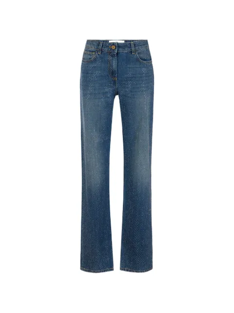 Elisabetta Franchi palazzo jeans with rhinestones