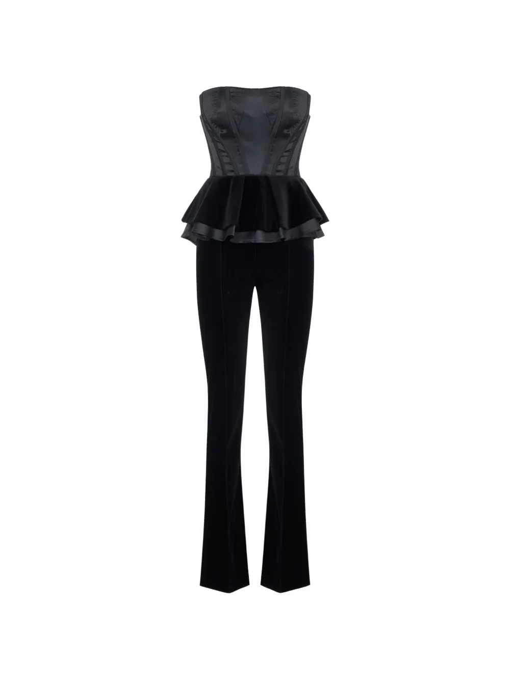 Elisabetta Franchi gazar and velvet jumpsuit