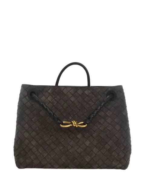Bottega Veneta Pre-Owned 2012-2026 Medium Suede Intrecciato Andiamo Bag satchel