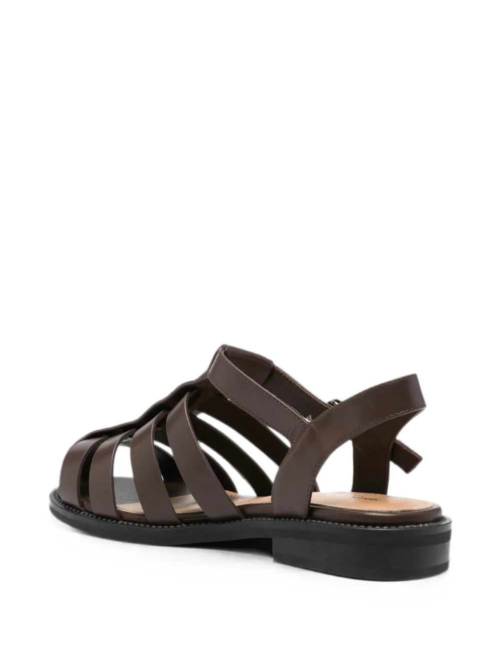 SERGIO MORETTI FIRENZE buckle-fastening cage sandals Bruin