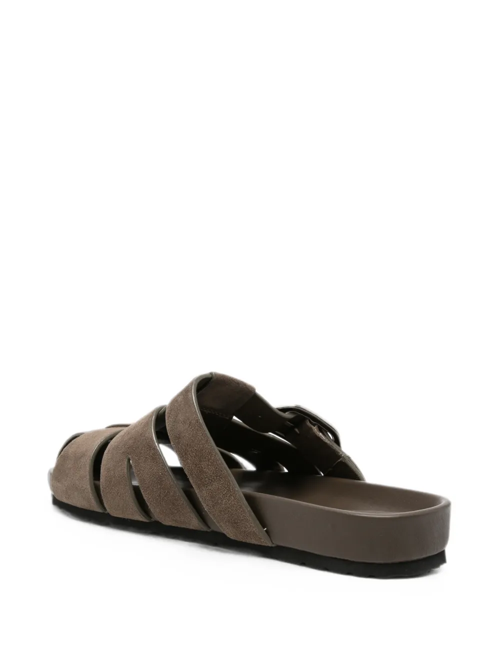 SERGIO MORETTI FIRENZE buckle-fastening caged sandals Bruin