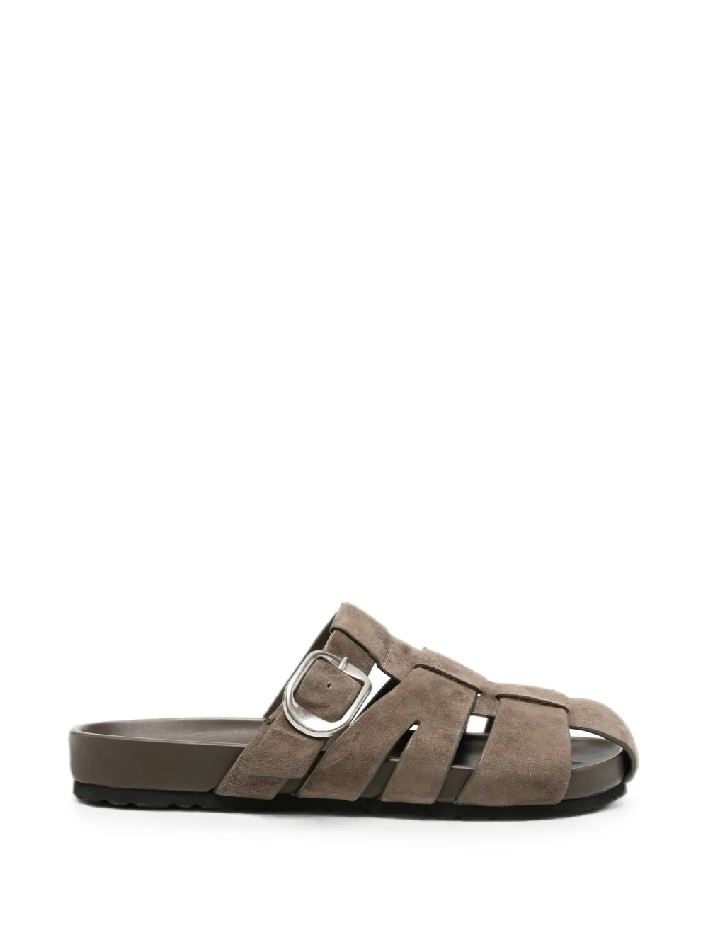 SERGIO MORETTI FIRENZE buckle-fastening caged sandals - Marrone