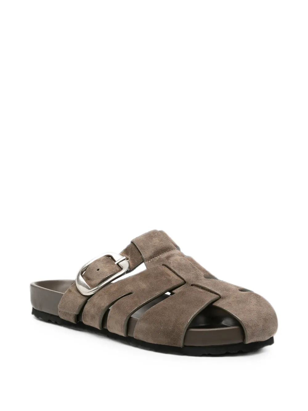 SERGIO MORETTI FIRENZE buckle-fastening caged sandals Bruin
