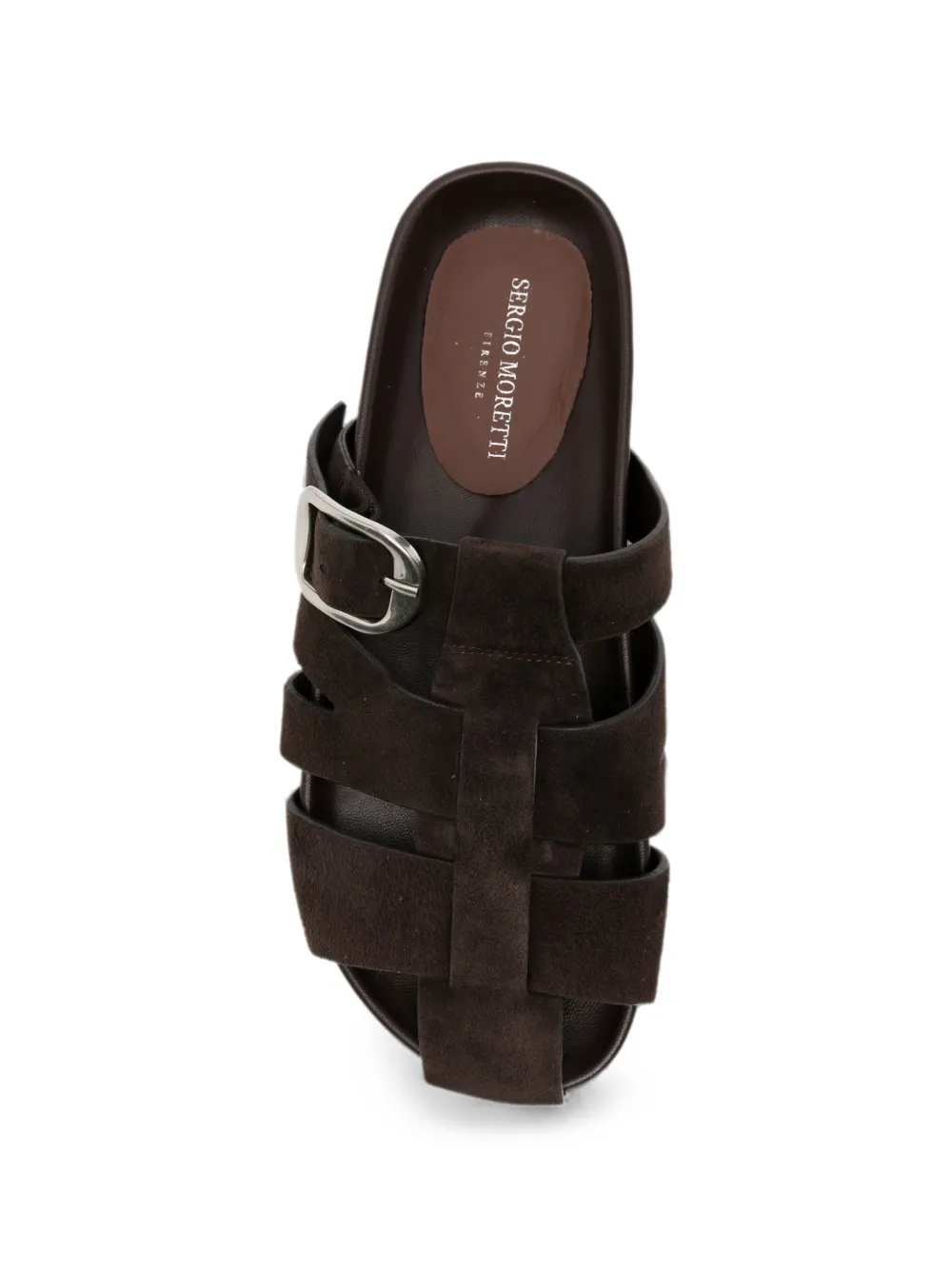 SERGIO MORETTI FIRENZE buckle-fastening caged sandals Bruin