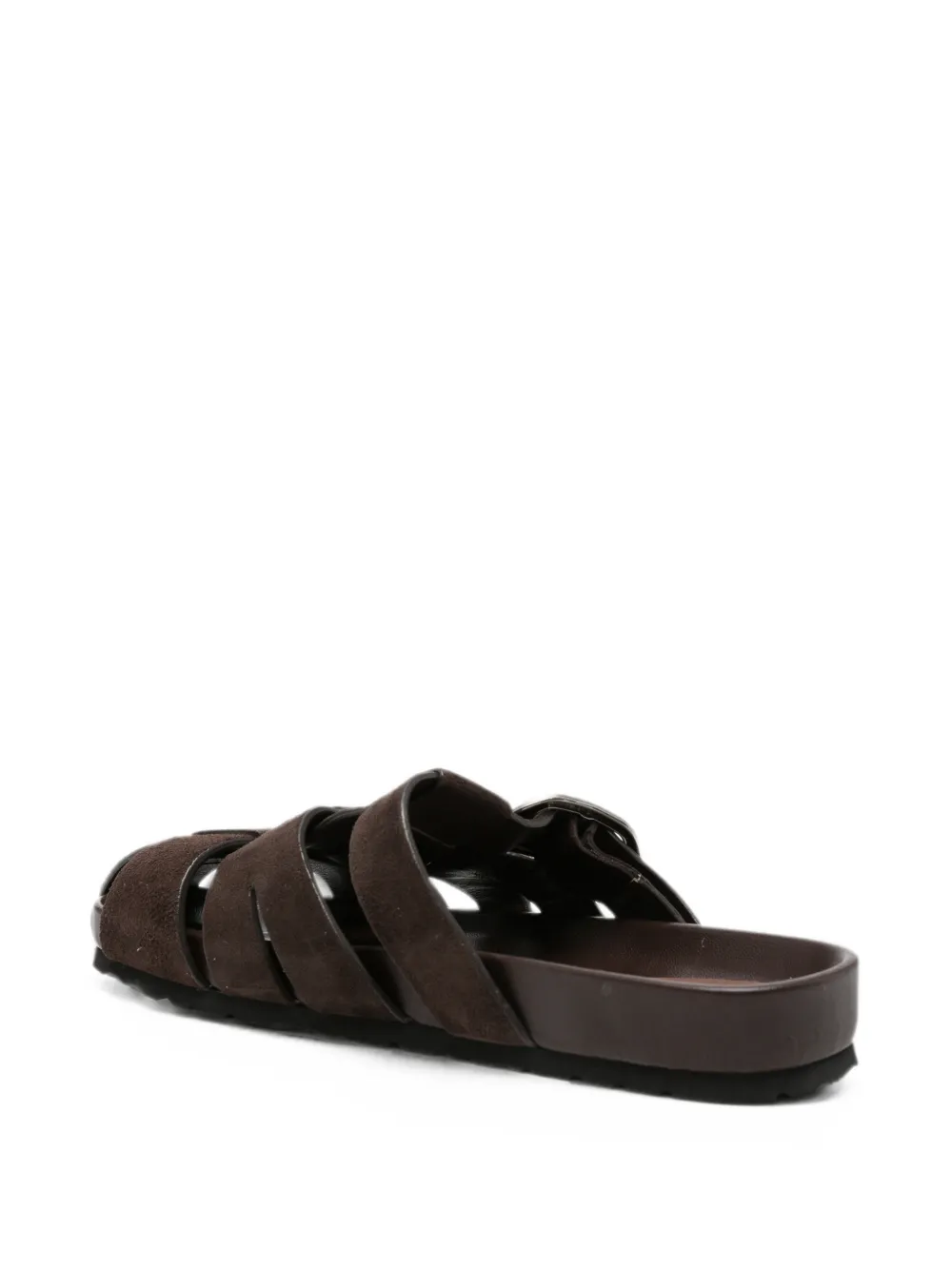 SERGIO MORETTI FIRENZE buckle-fastening caged sandals Bruin