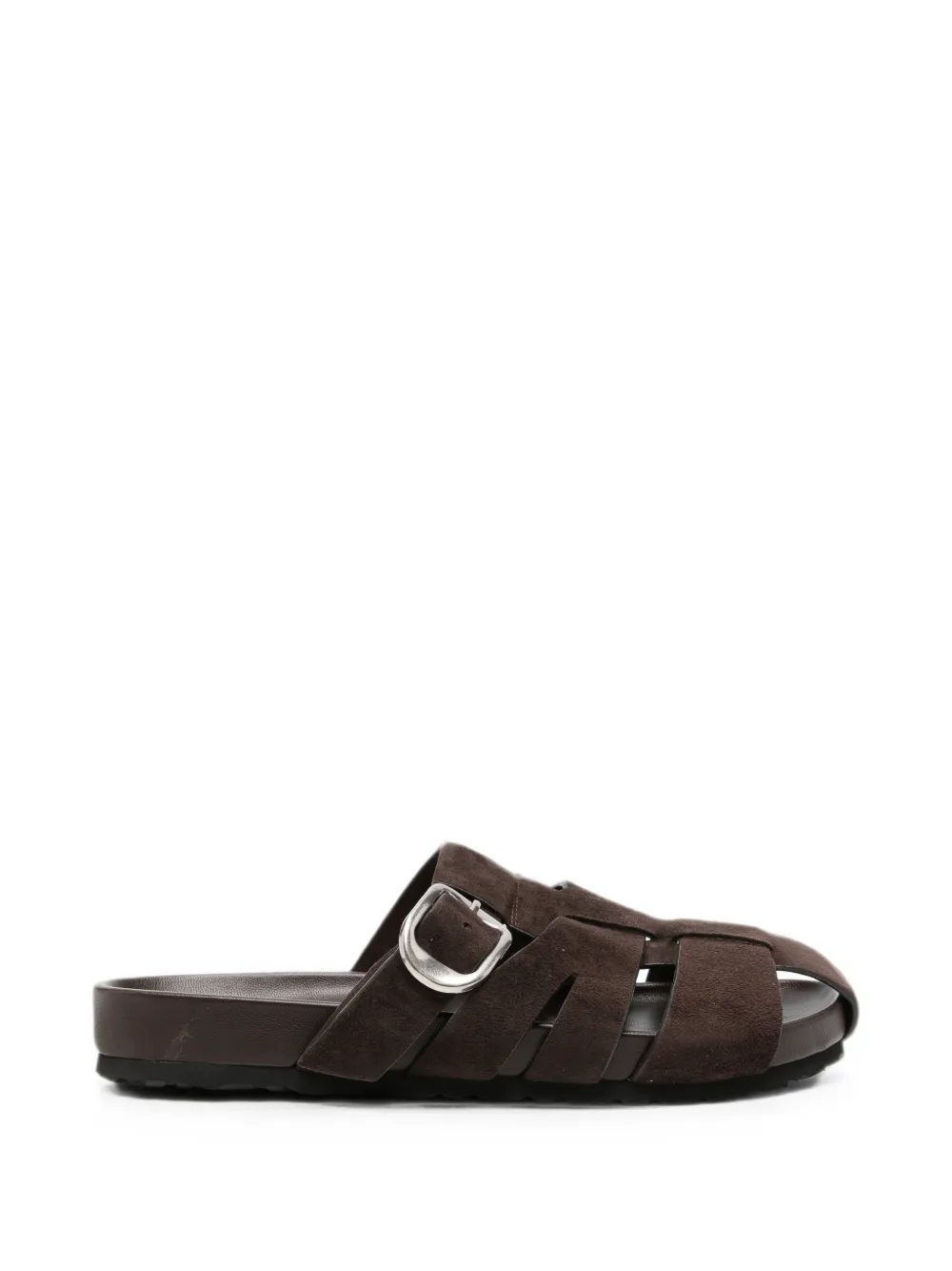 SERGIO MORETTI FIRENZE buckle-fastening caged sandals - Marrone