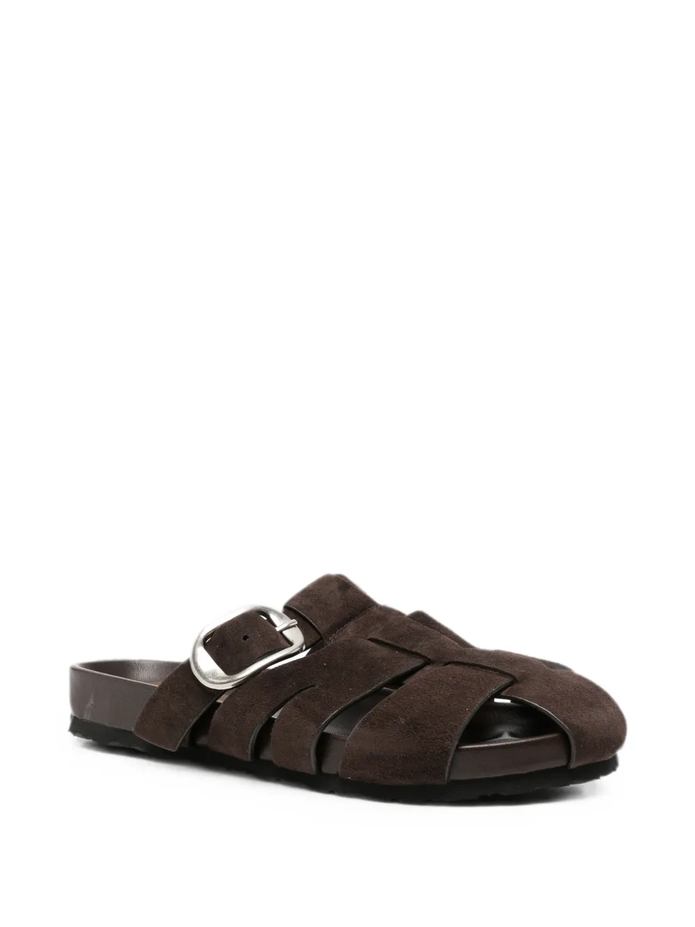 SERGIO MORETTI FIRENZE buckle-fastening caged sandals Bruin
