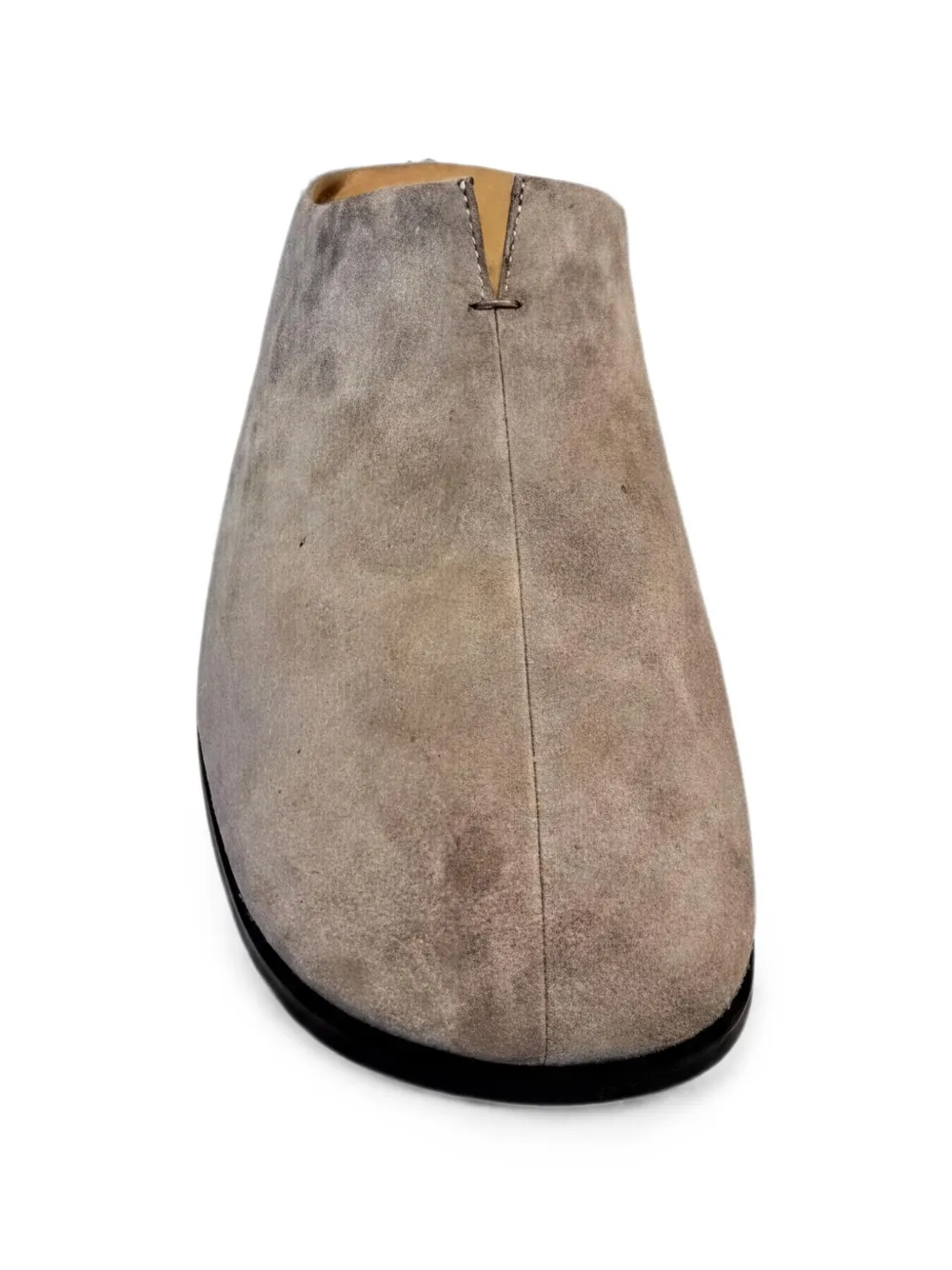 SERGIO MORETTI FIRENZE suede slip-on flat mules Beige
