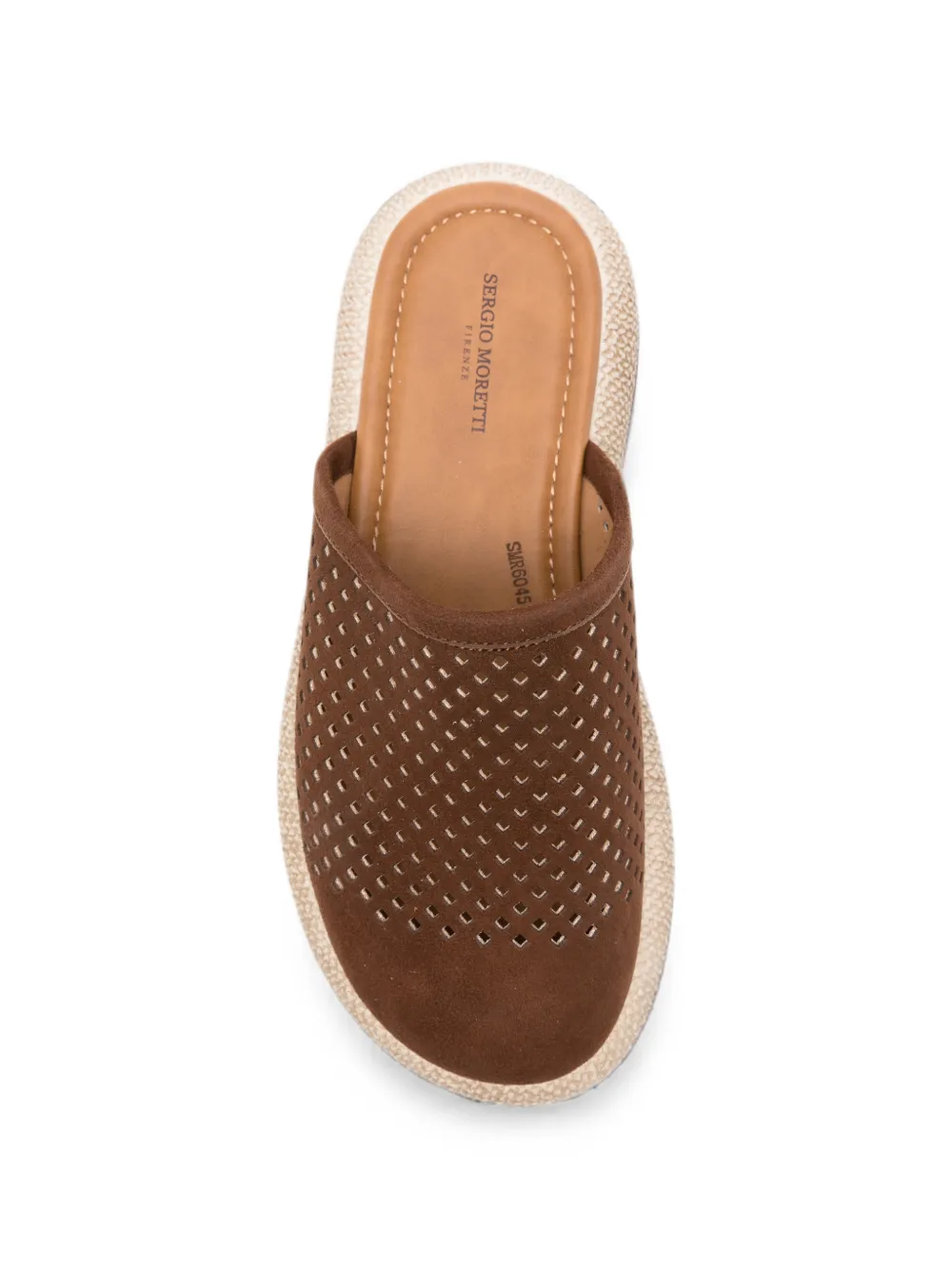 SERGIO MORETTI FIRENZE perforated platform mules Bruin