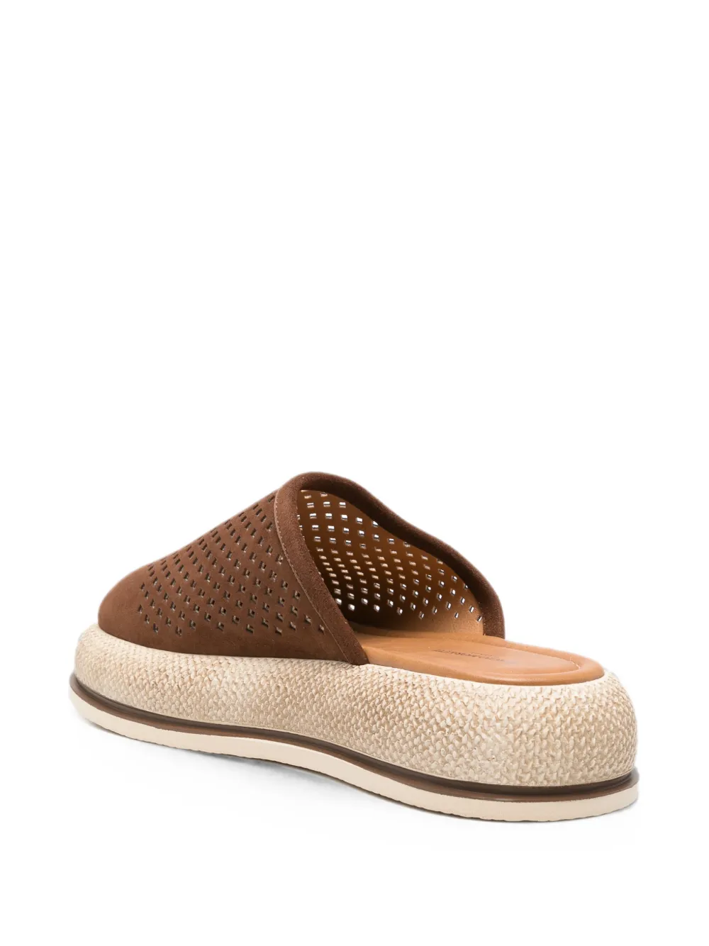 SERGIO MORETTI FIRENZE perforated platform mules Bruin