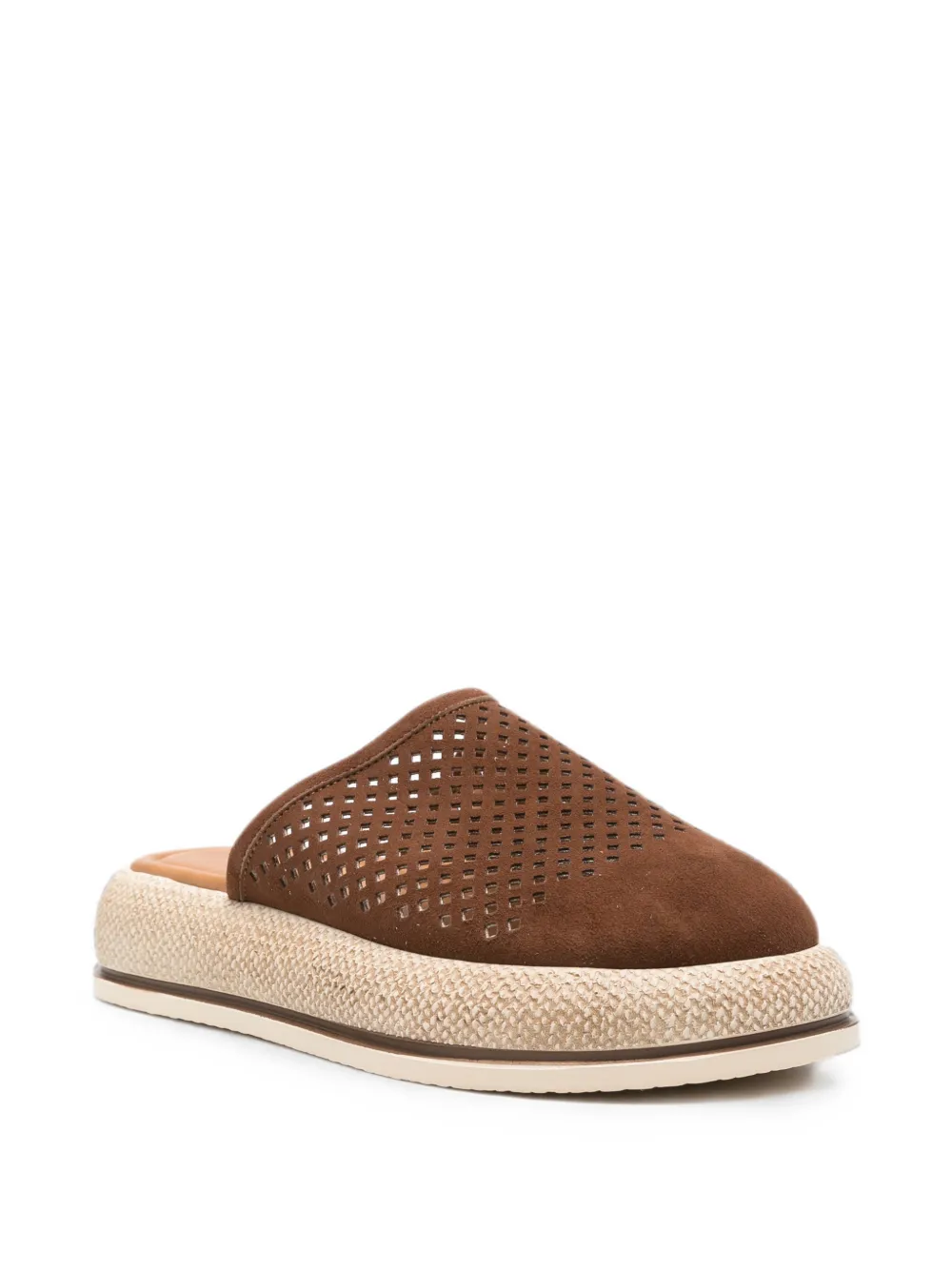 SERGIO MORETTI FIRENZE perforated platform mules Bruin
