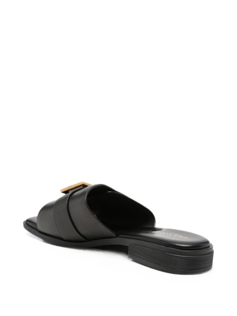 SERGIO MORETTI FIRENZE buckle-detail square-toe sandals Zwart