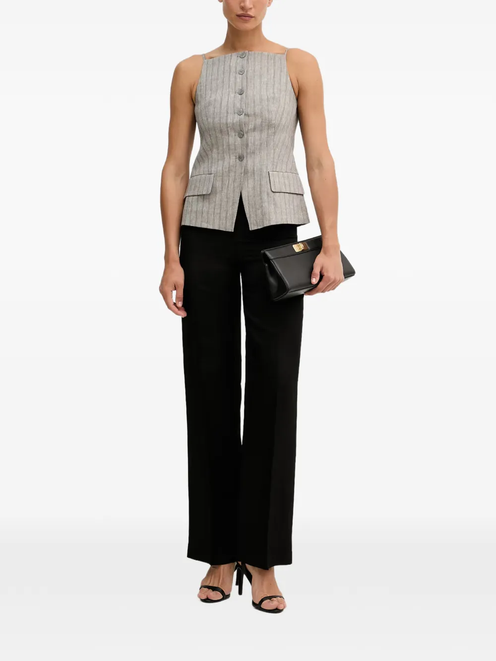 Sisley Geplooide broek Zwart