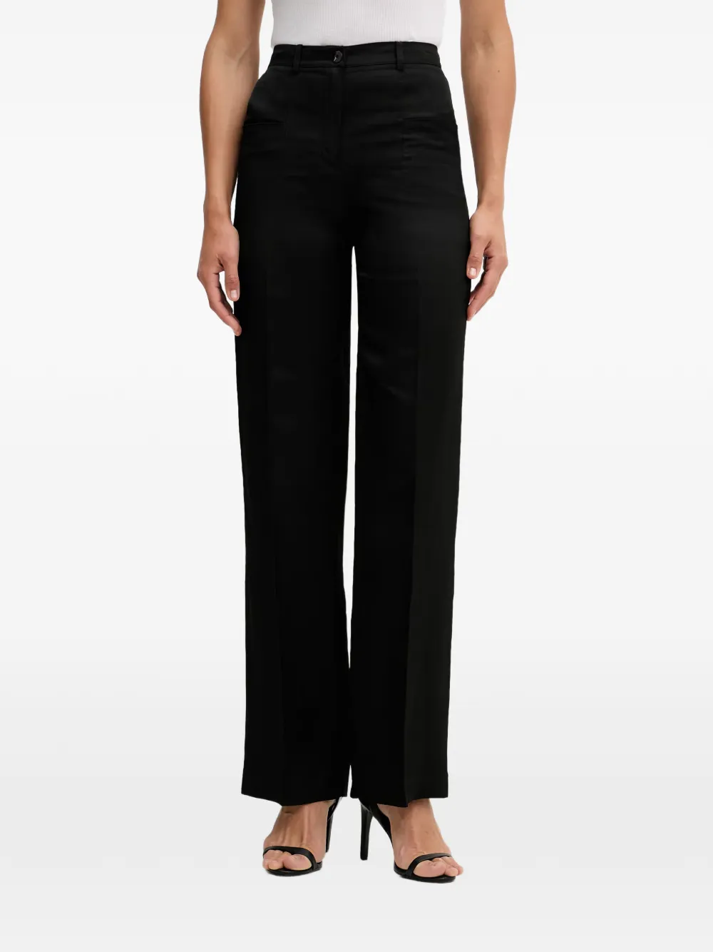 Sisley Pantaloni a gamba ampia - Nero